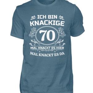 Geburtstagsshirt 70 Jahre Geburtstag T-Shirt Mann Geschenk Runder Geburtstag Lustiges Geburtstagsgeschenk Männer Steinblau