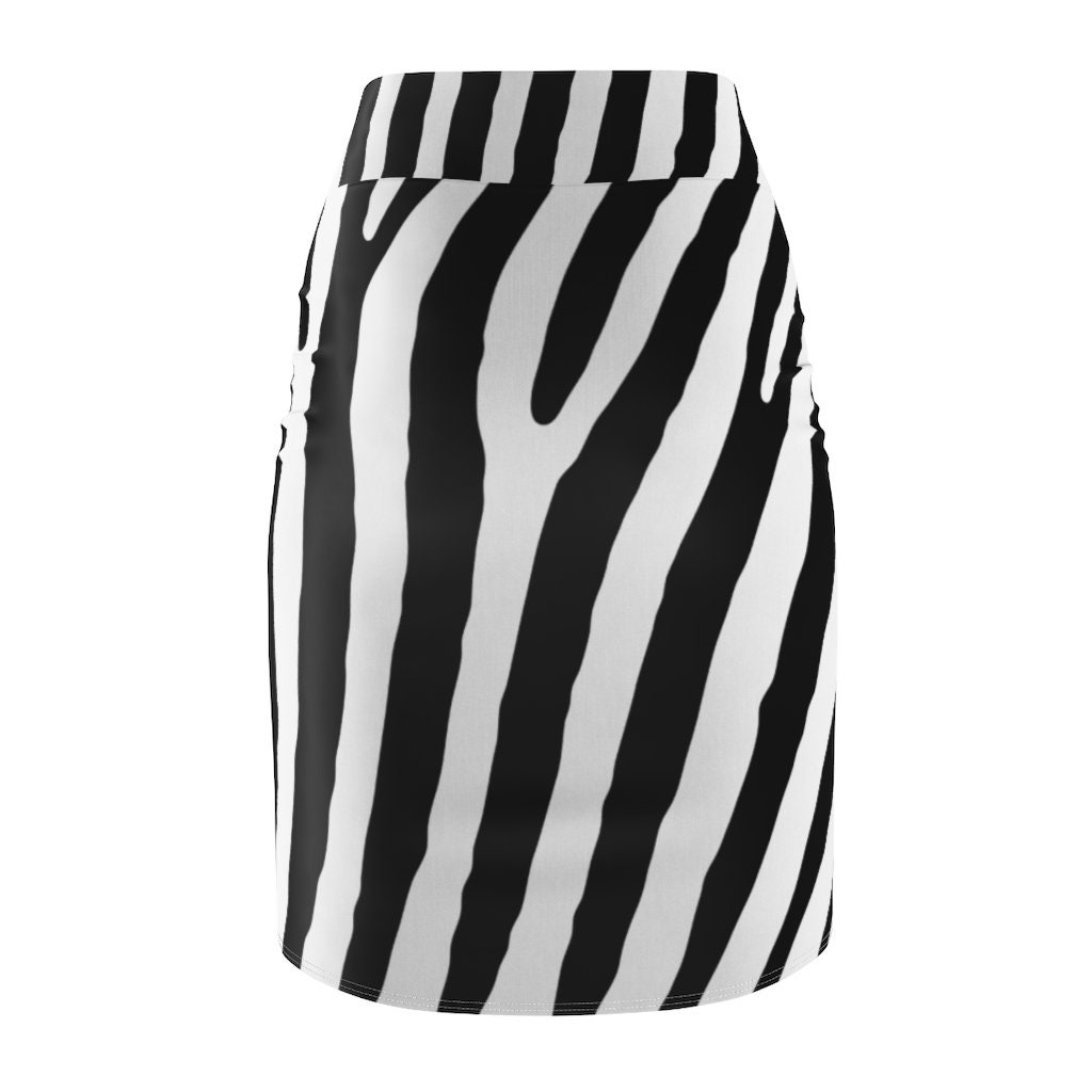Zebra Print Women Pencil Skirt Etsy