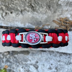 San Francisco 49ers (Black/Red/White) Premium Quality Paracord Bracelet
