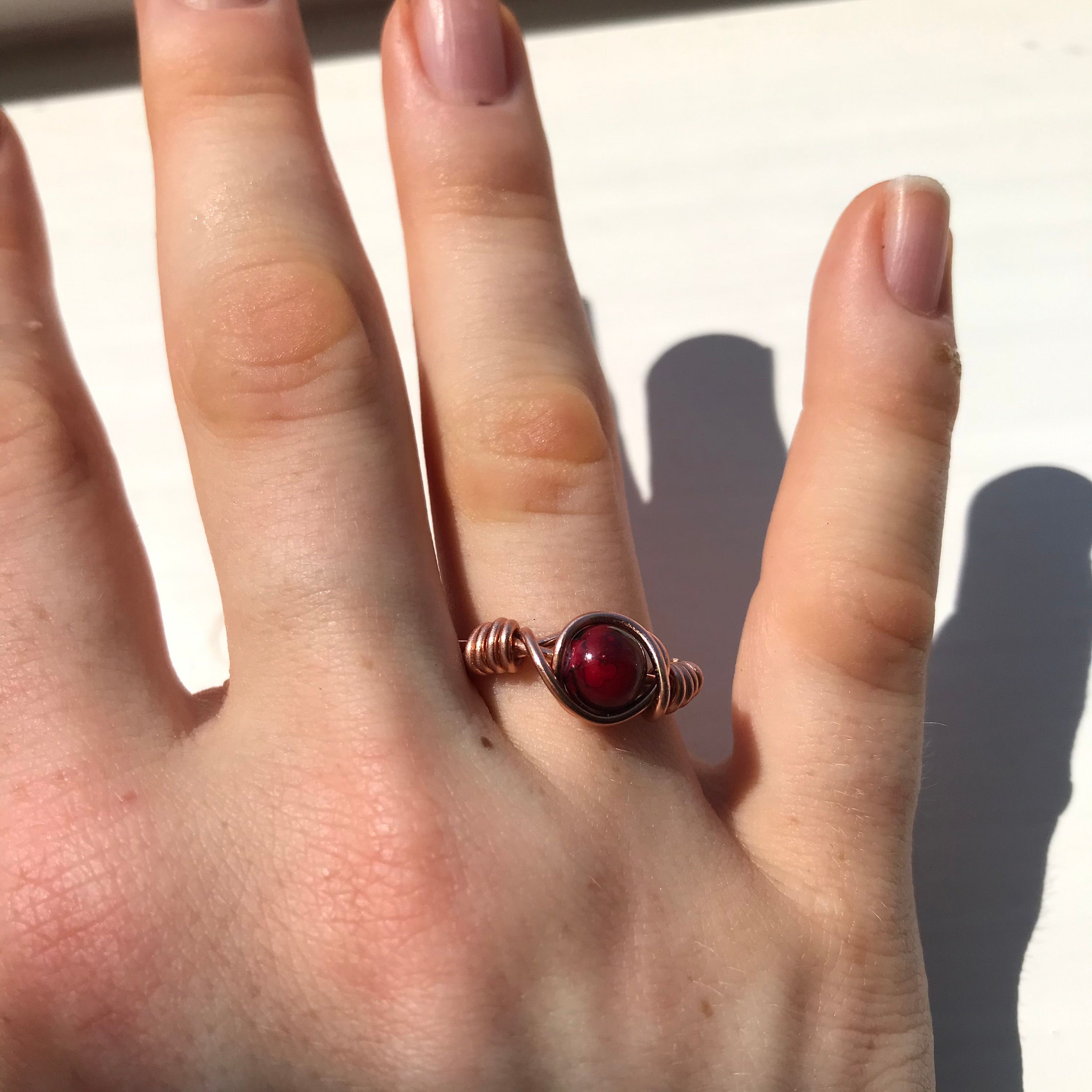 Handmade Copper Wire Ring Etsy