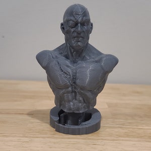 Sagat from Street Fighter 3D Printed Bust Fan Art