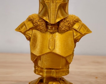 Busto stampato in 3D di Star Wars Mandalorian