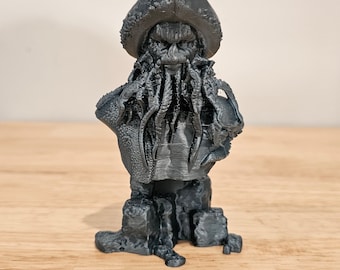 Davy Jones 3D Printed Bust Pirates of the Caribbean