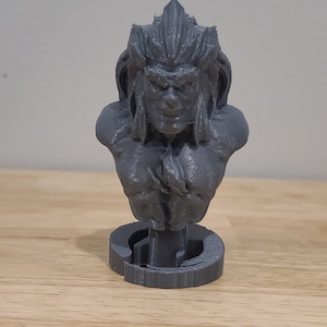 Blanka from Street Fighter 3D Printed Bust Fan Art