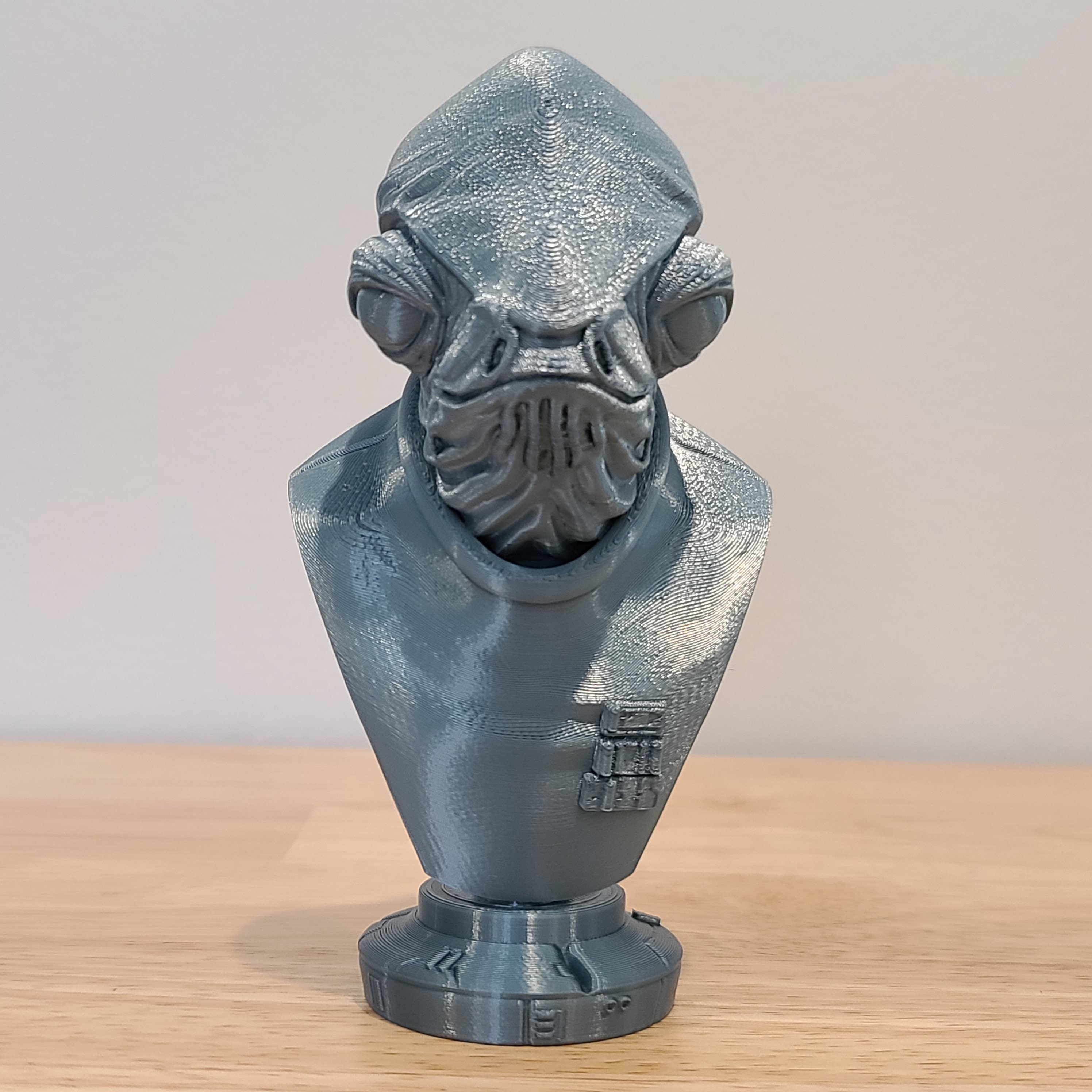 Admiral Ackbar 3D Printed Bust Star Wars 