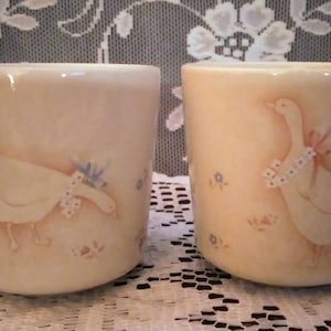 Adorable Vintage Set of 2) Country Promenade Mother Goose Corelle by Corning Mugs Made in the USA