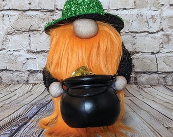 St. Patrick's Day Gnome | Leprechaun Gnome | Green St. Patty's Day Gnome | Green Shamrock Knit Handmade St. Patricks Springtime Gnome