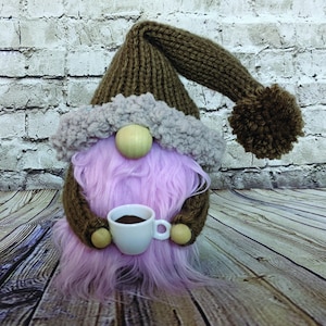 Brown Gnome | Coffee Gnome | Coffee Gnome | Coffee Lovers Gift | Kitchen Coffee Gnome