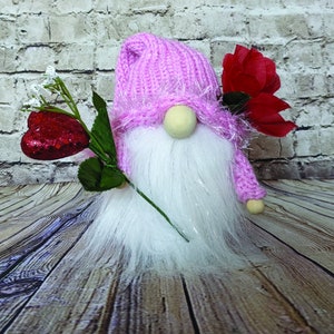 Sparkle Heart Gnome | Pink Love Gnome | Gnome with Hearts | Pink Springtime Gnome | Mothers Day Gnome | Bachelorette Gnome