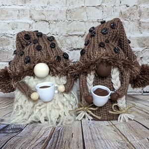 Coffee Gnome Coffee Gnome Gift Coffee Lovers Gift Farmhouse Kitchen Coffee Gnome Tiered Tray Gnome Farmhouse Gift