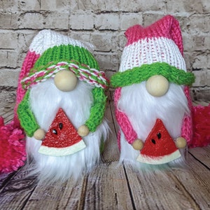 Gnomos de sandía/ Gnomos de verano/ Gnomos de playa de verano /Regalo para amantes de la sandía