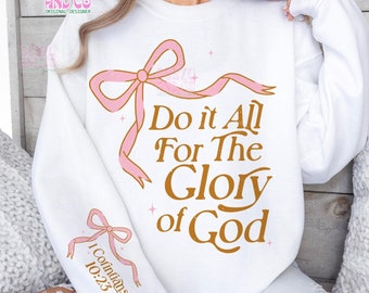 Hazlo todo para la gloria de Dios Png, Escritura cristiana Png, Camisa cristiana, Estética cristiana PNG, Jesús te ama png, Coqueta png