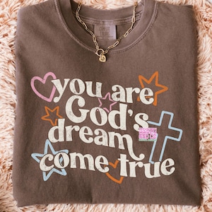 Le rêve de Dieu devenu réalité png, PNG chrétien, téléchargement de conception de sublimation rétro, verset de la Bible de conception tendance Png motivant png