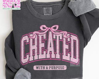 Created with a Purpose Png, Christian Png, Christian Shirt png, Worthy png, Coquette png, Religious png, Faith Png, Jesus png, Digital file