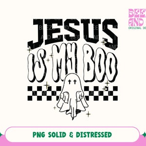 Jesus is My Boo Png, Retro Halloween Png, Cute Ghost Png, Ghost Reading The Bible Png, Christian Halloween png, Fall Religious Shirt Png