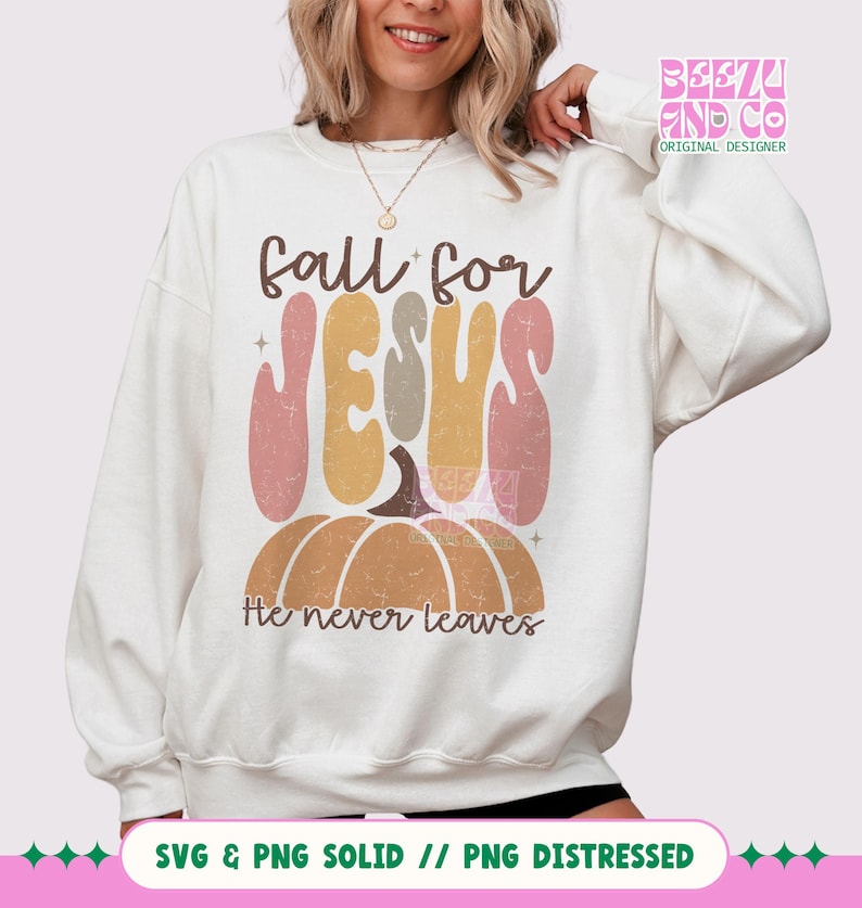 Fall for Jesus Svg Png, Retro Fall Svg Png, Retro Christian Svg Png ...