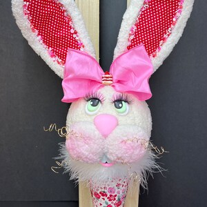 Easter bunny wreath attachment, Easter wreath attachment, wreath supplies, Easter decor, door hanger