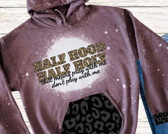 half black half bleached hoodie