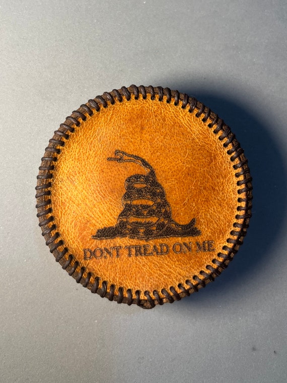 Don't Tread on Me, Navy, Armed Forces, Military, Leather, Chew Can, Dip  Can, Snuff, Tobacco, USA, Unique, Gifts