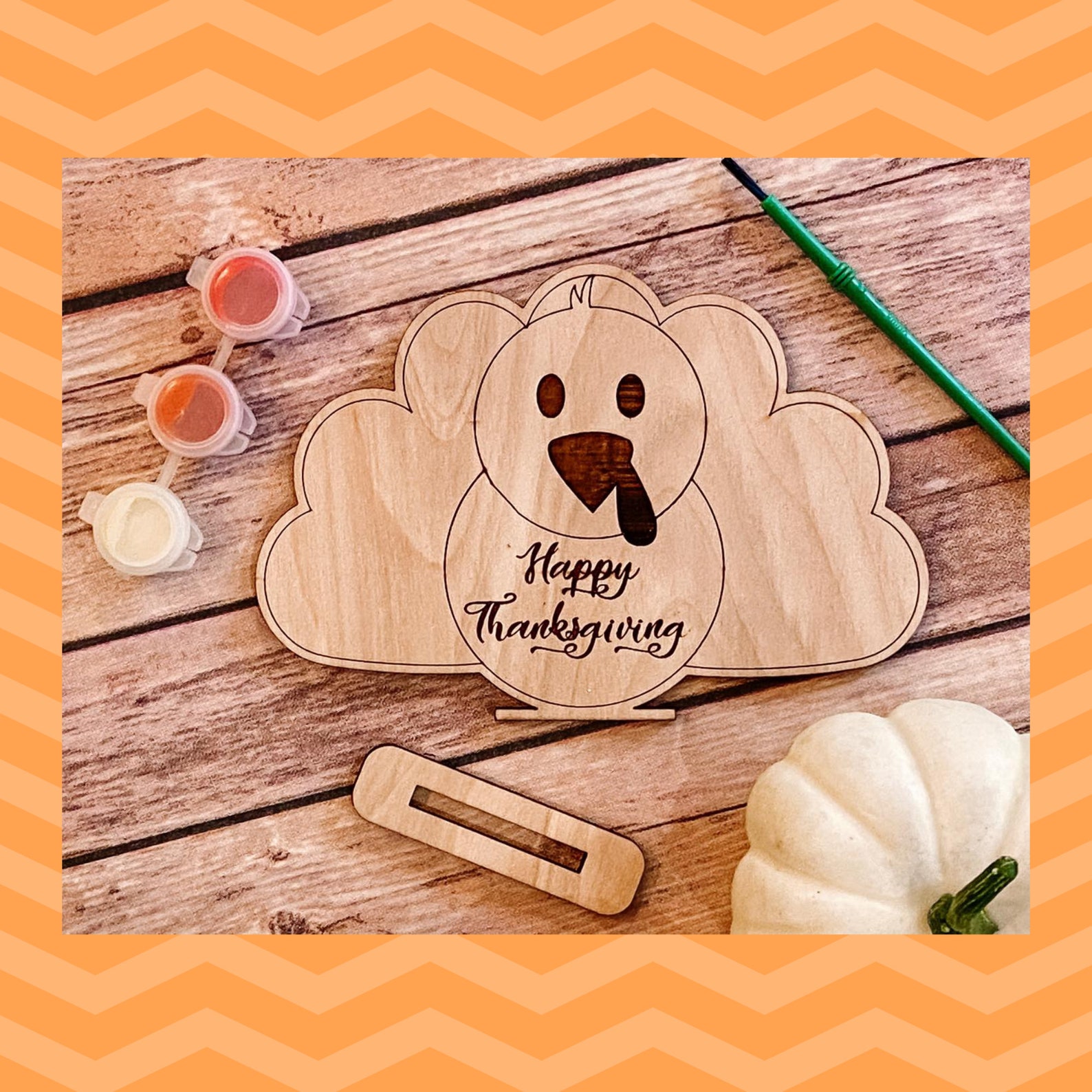 DIY Turkey Craft Kit Thanksgiving Holiday Craft Kit Kids Etsy