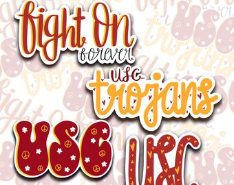 Usc Sticker Etsy