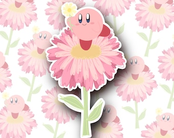 Kirby Flower Autocollant en vinyle