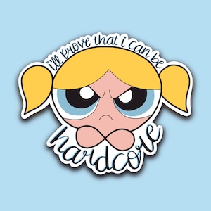 Adesivo in vinile delle Powerpuff Girls di Bolle hardcore