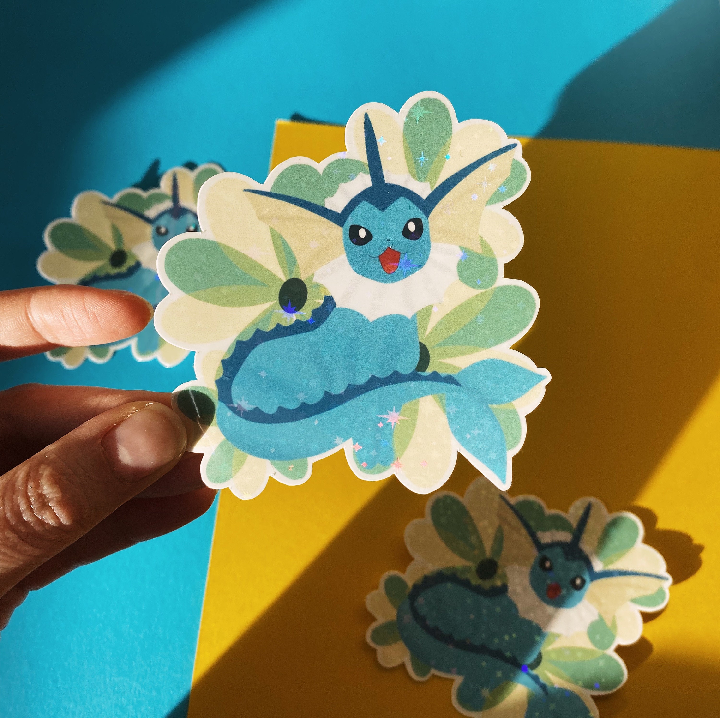 シャワーズ ポケモン イーブイ進化 ホログラフィック ビニール 