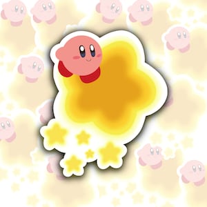 Kirby Warp Star Vinyl Sticker