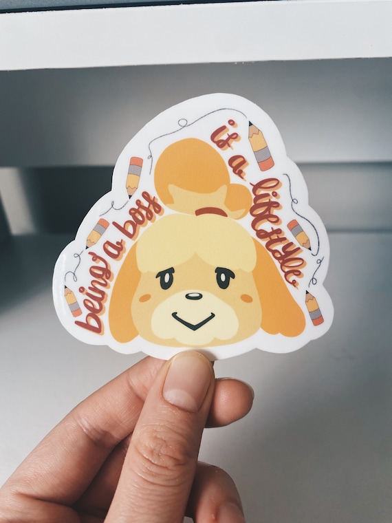 Isabelle Animal Crossing Vinyl Sticker | ACNH - Etsy