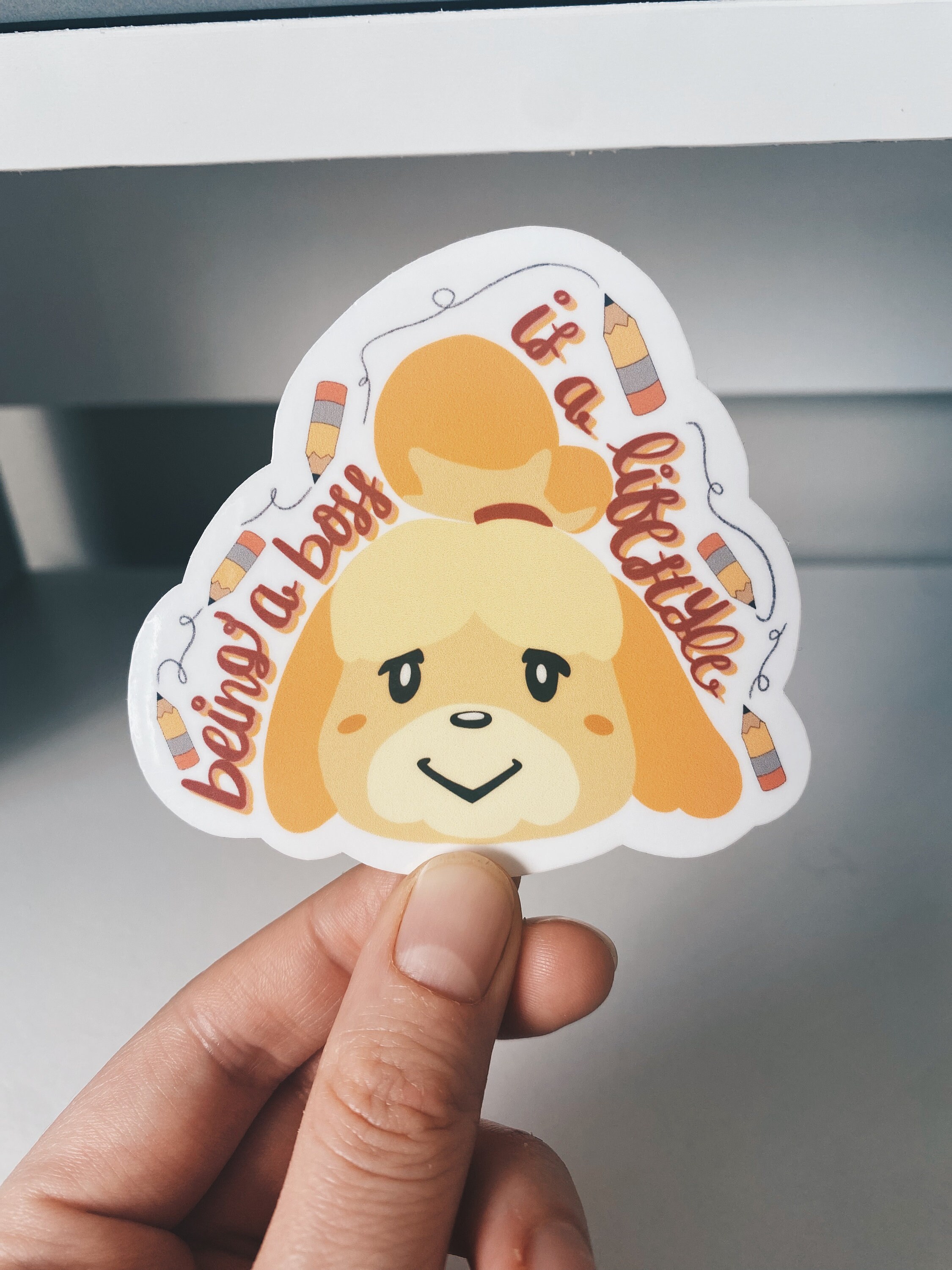 Isabelle Animal Crossing Vinyl Sticker | ACNH - Etsy