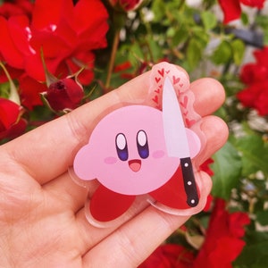 Kirby Knife Meme Acrylic Pin