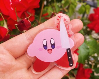 Kirby Knife Meme Acrylic Pin