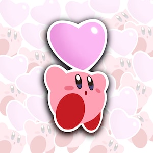 Kirby Friend Heart Vinyl Sticker