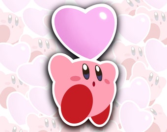 Kirby Friend Heart Vinile Adesivo