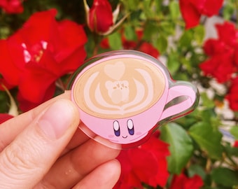 Broche en acrylique Kirby Coffee Latte