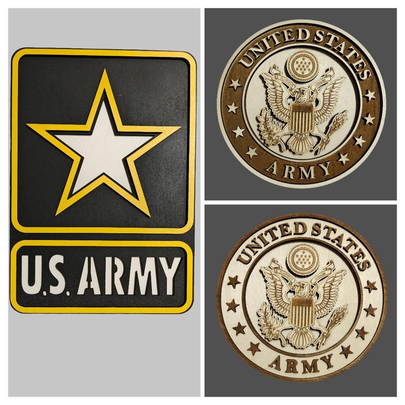 Army Logo Laser Files in Lightburn & SVG - Etsy