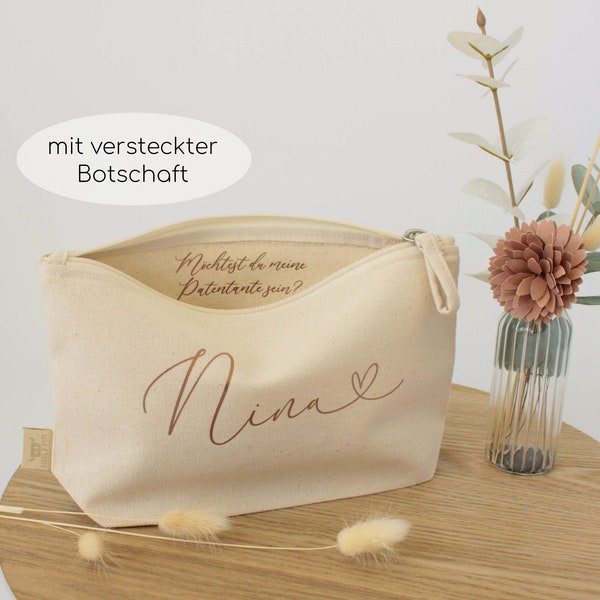 Täschchen mit versteckter Botschaft | Geschenk für Patentante