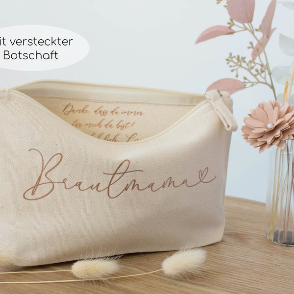 Geschenk für Brautmama | Personalisiertes Täschchen mit versteckter Botschaft