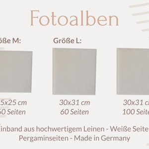 Personalisierbares Fotoalbum 25x25 oder 30x31 cm Herz Bild 8