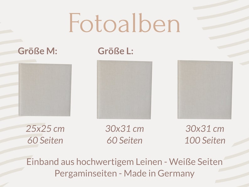 Personalisierbares Fotoalbum 25x25 oder 30x31 cm Herz Bild 8