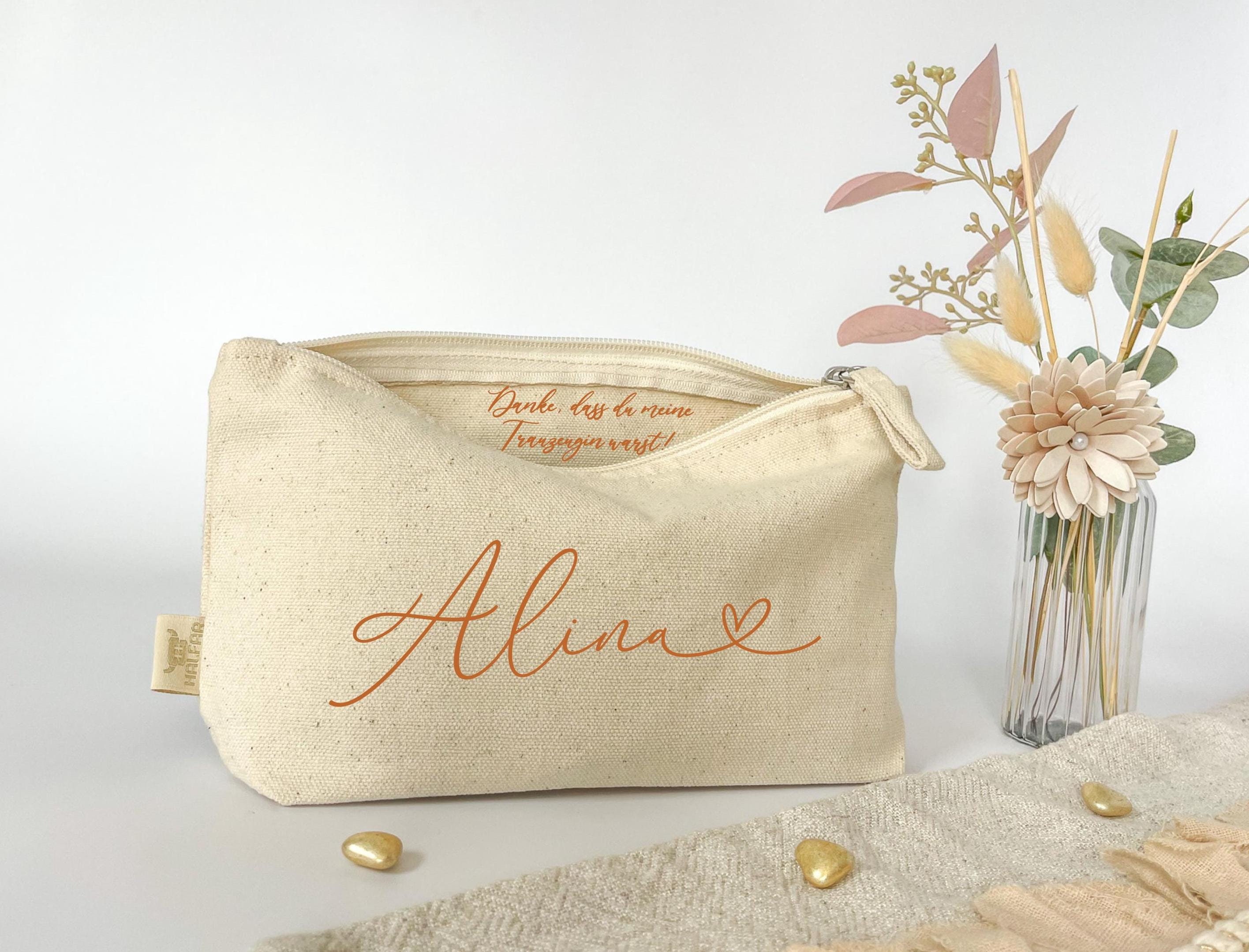 Thank you for maid of honor, personalized cosmetic bag, gift for maid of honor, wedding gift idea bracelet