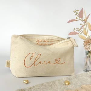 Danke für Brautjungfer, Personalisierte Kosmetiktasche, Geschenk für Brautjungfer, Hochzeit Geschenkidee Armband