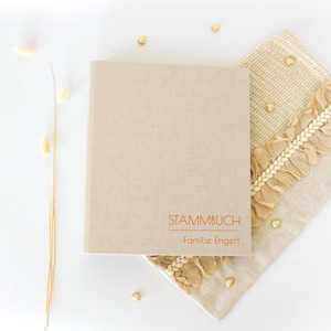 Stammbuch personalisiert – persönliche Aufbewahrung für eure Familienurkunden, liebevolles Andenken für die Familie, Geschenk zur Hochzeit
