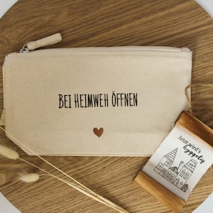 Geschenk gegen Heimweh Heimweh Täschchen aus Bio-Baumwolle Bild 6