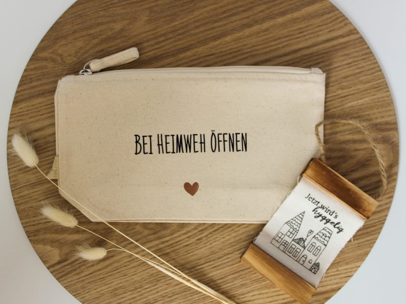 Geschenk gegen Heimweh Heimweh Täschchen aus Bio-Baumwolle Bild 6