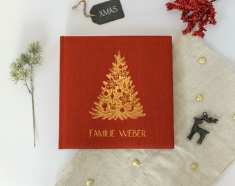 Personalisierbares Fotoalbum 25x25 oder 30x31 cm | Weihnachtsbaum