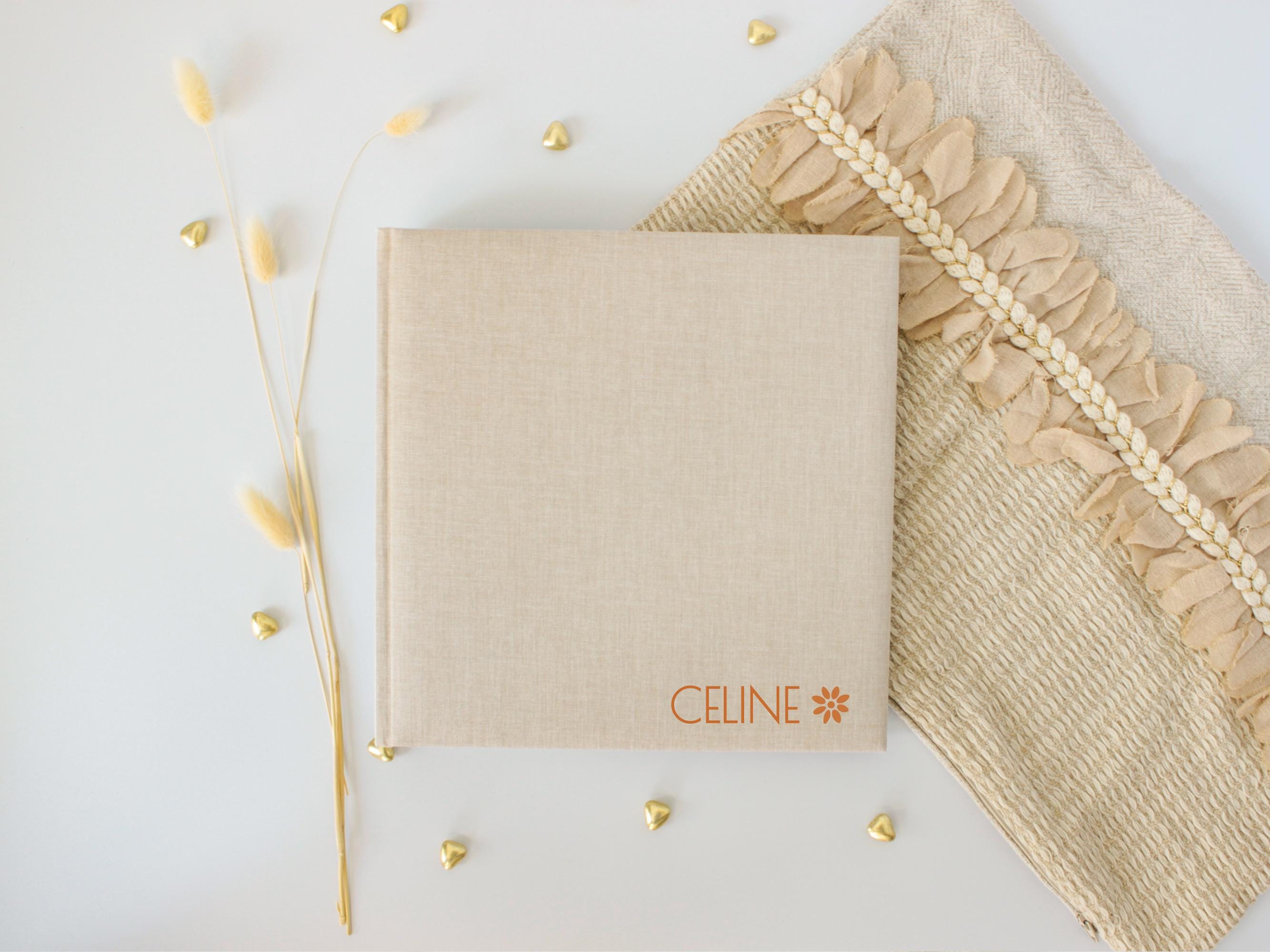 Personalized photo album, memory book friendship, photo album best friend, photo album for birthday, album family, flower