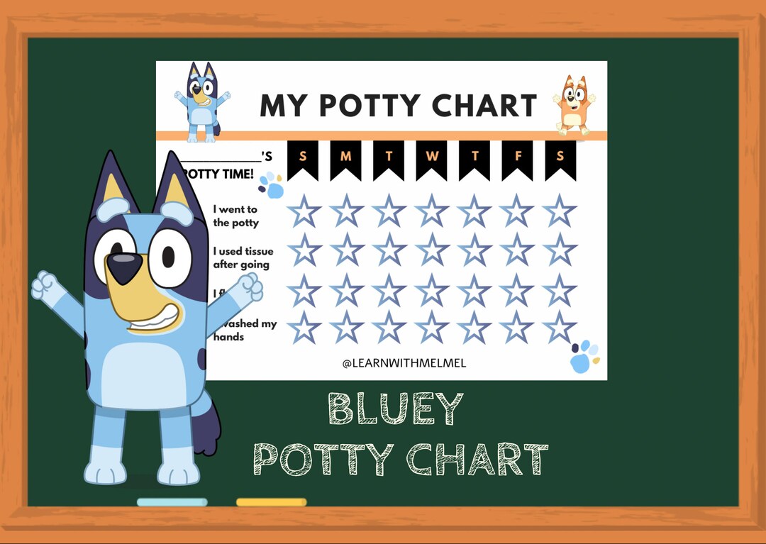 Bluey Printable Potty Chart - Etsy