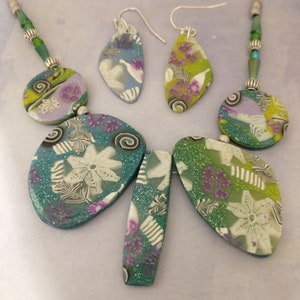 Green Ombre Statement Necklace set